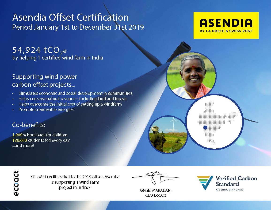 Asendia Achieves Carbon Offset Certificate 2019 as Part of its ...